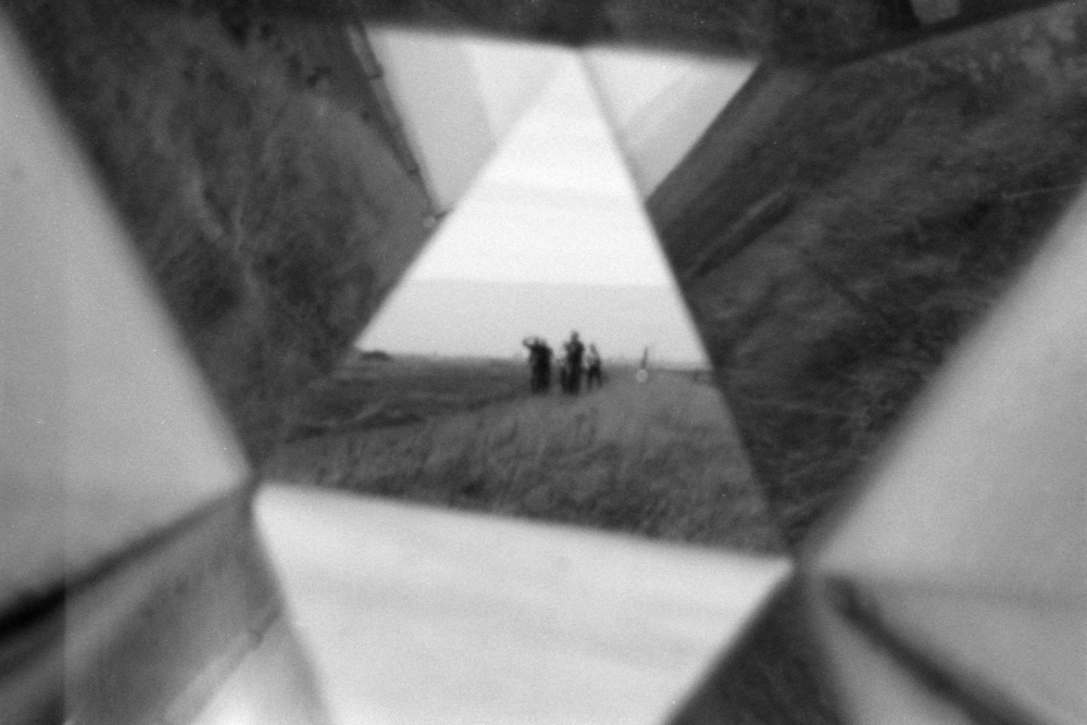 Pinhole Vortoscope, Musselburgh. Kentmere 400 film, Olympus OM1n. D. Tainsh.
