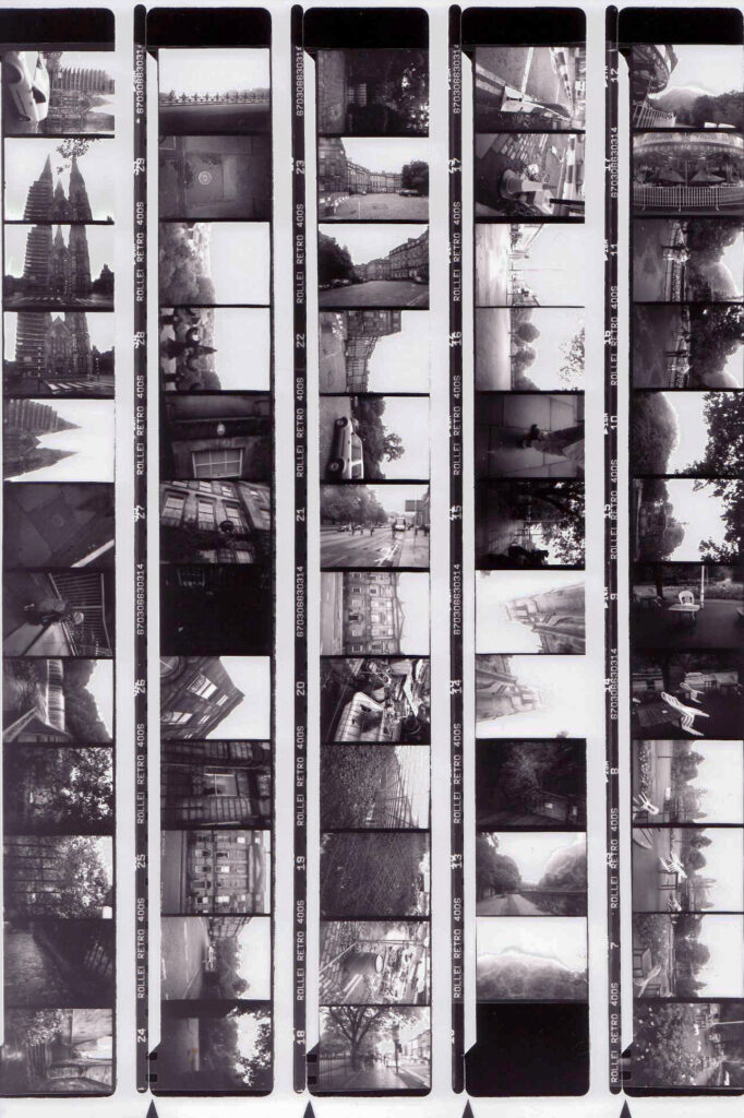 Black and white contact sheet